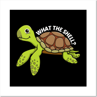 What the Shell? - Turtle Pun Posters and Art